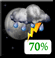 Tonight: Smoke and showers and thunderstorms likely. Mostly cloudy. Low around 62, with temperatures rising to around 65 overnight. East northeast wind 5 to 9 mph. Chance of precipitation is 70%. New rainfall amounts between a tenth and quarter of an inch possible. Tonight: Smoke