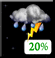 Tonight: Slight Chance Showers And Thunderstorms then Mostly Cloudy