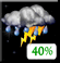 Tonight: Showers and thunderstorms likely. Mostly cloudy. Low around 49, with temperatures rising to around 52 overnight. Southeast wind 5 to 10 mph. Chance of precipitation is 70%. Tonight: Showers And Thunderstorms Likely